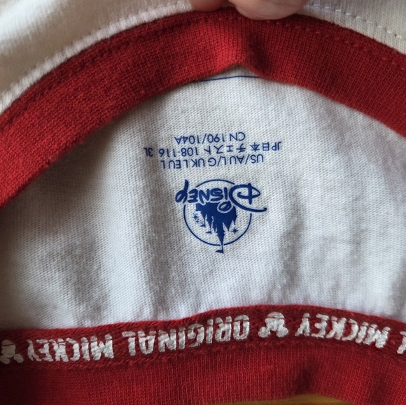 Walt Disney Worldl Mickey Mouse Ringer T-Shirt Oversized Large - Picture 4 of 5